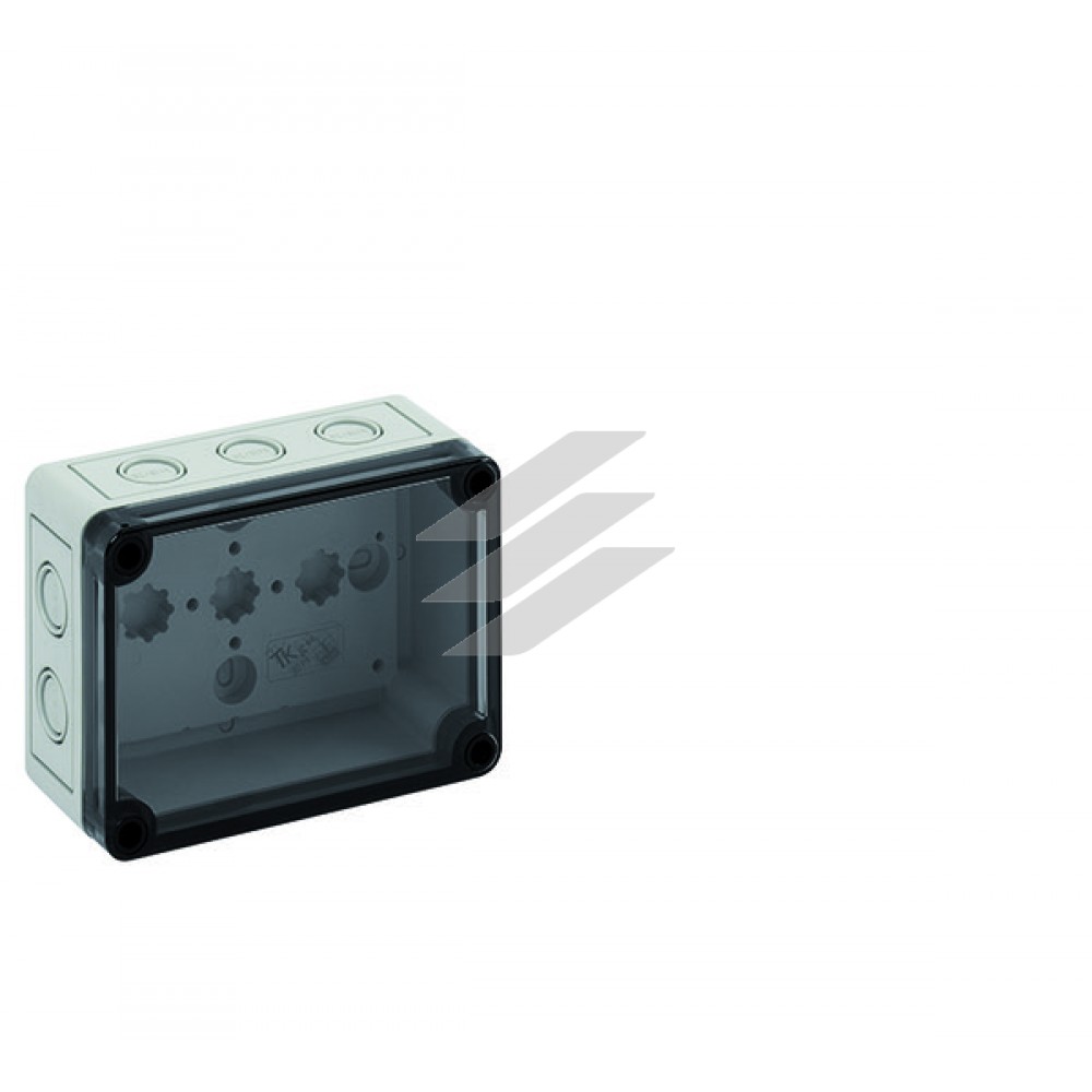 TK-коробка PS 1309-6-tm (130х94х57мм), полістирол, 10 метричних вводів під M16/20, IP66, прозора кришка, Spelsberg